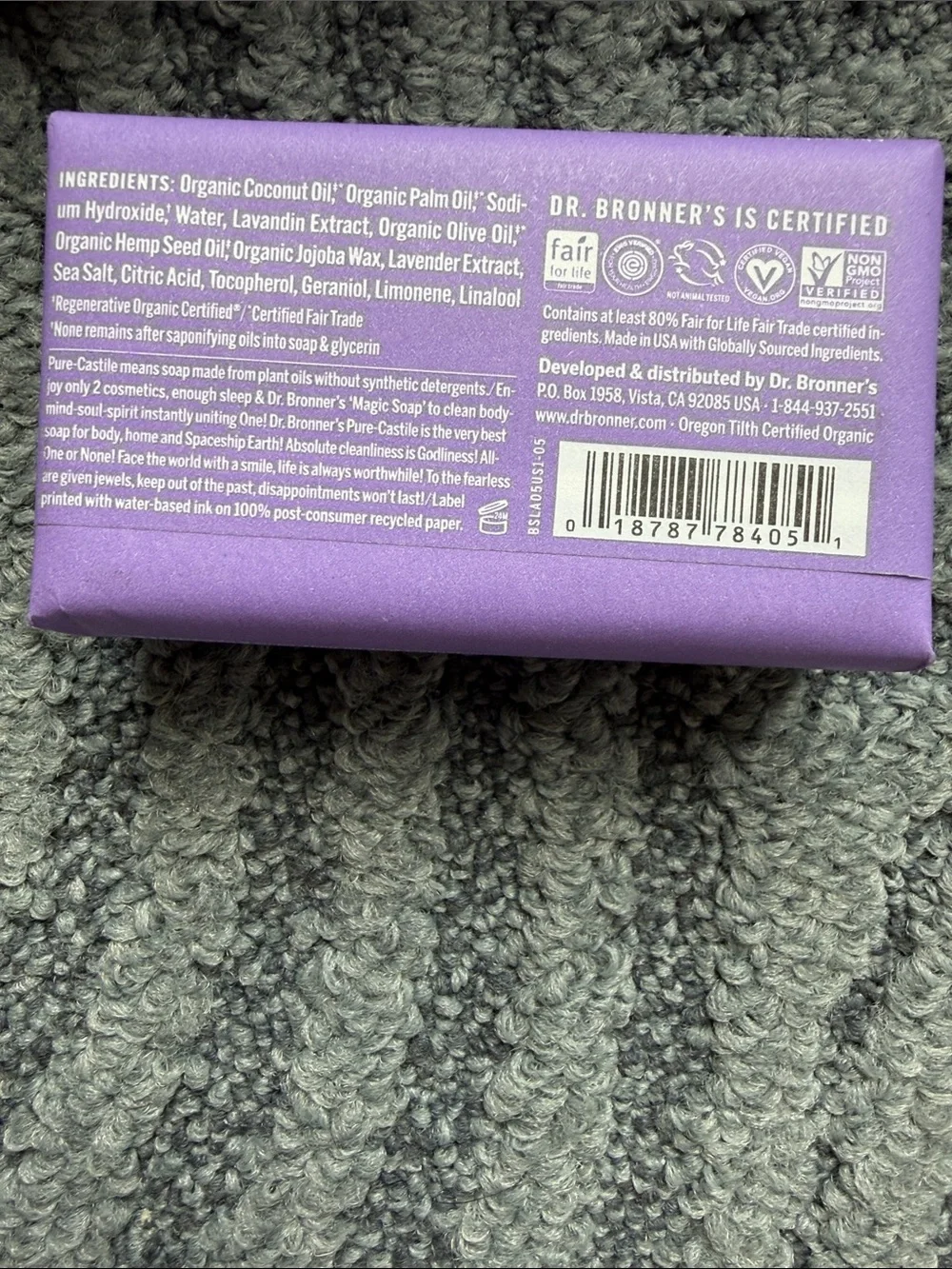 Dr. Bronner’s Lavender Magic Bar Soap